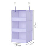 3-Shelf Collapsible Hanging Closet Organizer