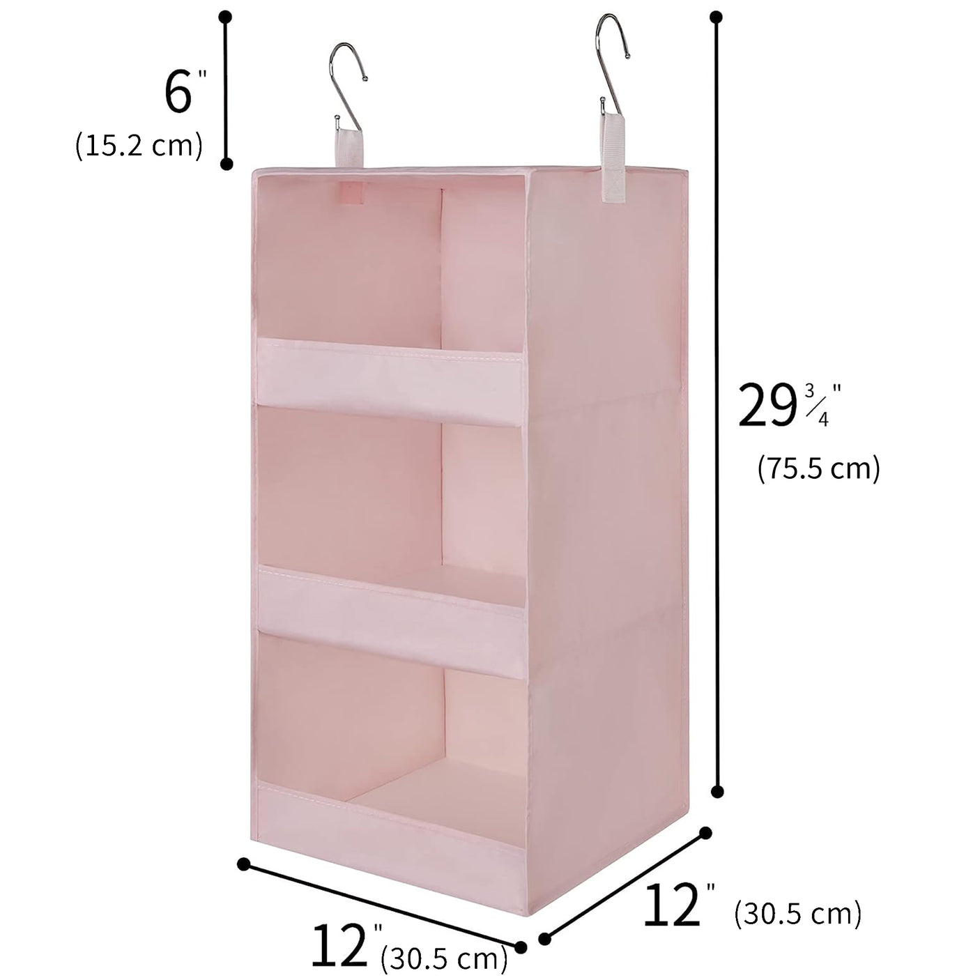 3-Shelf Collapsible Hanging Closet Organizer