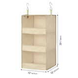 3-Shelf Collapsible Hanging Closet Organizer