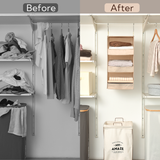 3-Shelf Collapsible Hanging Closet Organizer