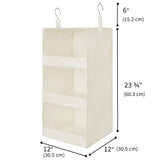 3-Shelf Collapsible Hanging Closet Organizer