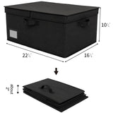 Jumbo Fabric Storage Bin with Double-open Lid