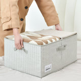 Jumbo Fabric Storage Bin with Double-open Lid