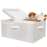 Jumbo Fabric Storage Bin with Double-open Lid