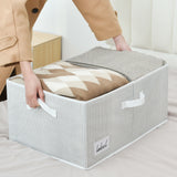 Jumbo Fabric Storage Bin with Double-open Lid