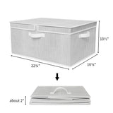 Jumbo Fabric Storage Bin with Double-open Lid