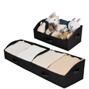 Trapezoid Storage Baskets with 3 Handles, 3 Pack