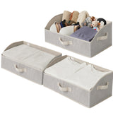 Trapezoid Storage Baskets with 3 Handles, 3 Pack