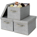 Fabric Storage Bins with Lids, 3 Pack