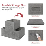 Lidless Fabric Storage Bin with Label Holder