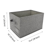 Lidless Fabric Storage Bin with Label Holder