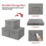 🍀Large Storage Bins with Lids, Pack of 3