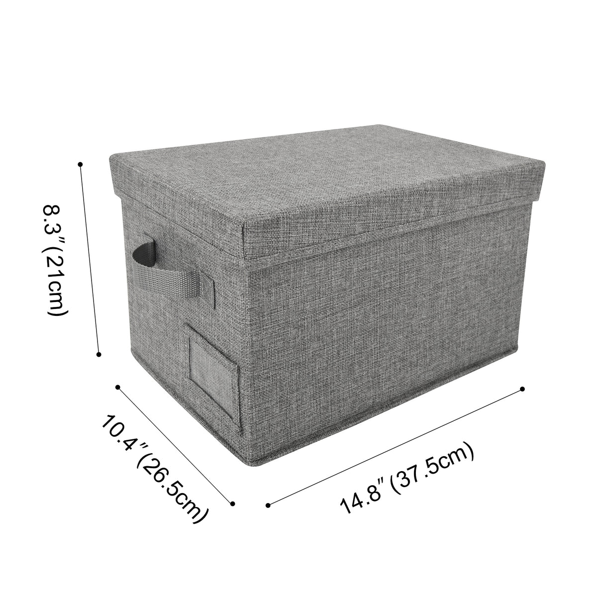 🍀Fabric Storage Bins with Lids, Pack of 3