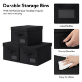 🍀Large Storage Bins with Lids, Pack of 3