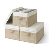 🍀Fabric Storage Bins with Lids for Organizing, Pack of 3