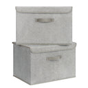 Extra Large 2-Pack Storage Bins with Lids & Holder