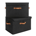 Extra Large 2-Pack Storage Bins with Lids & Holder