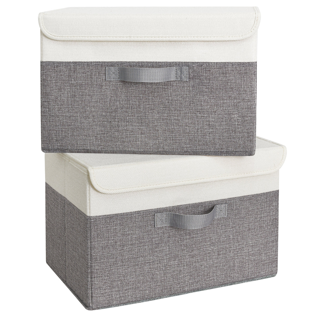 🍀Shelf Storage Bins with Lids, Pack of 2