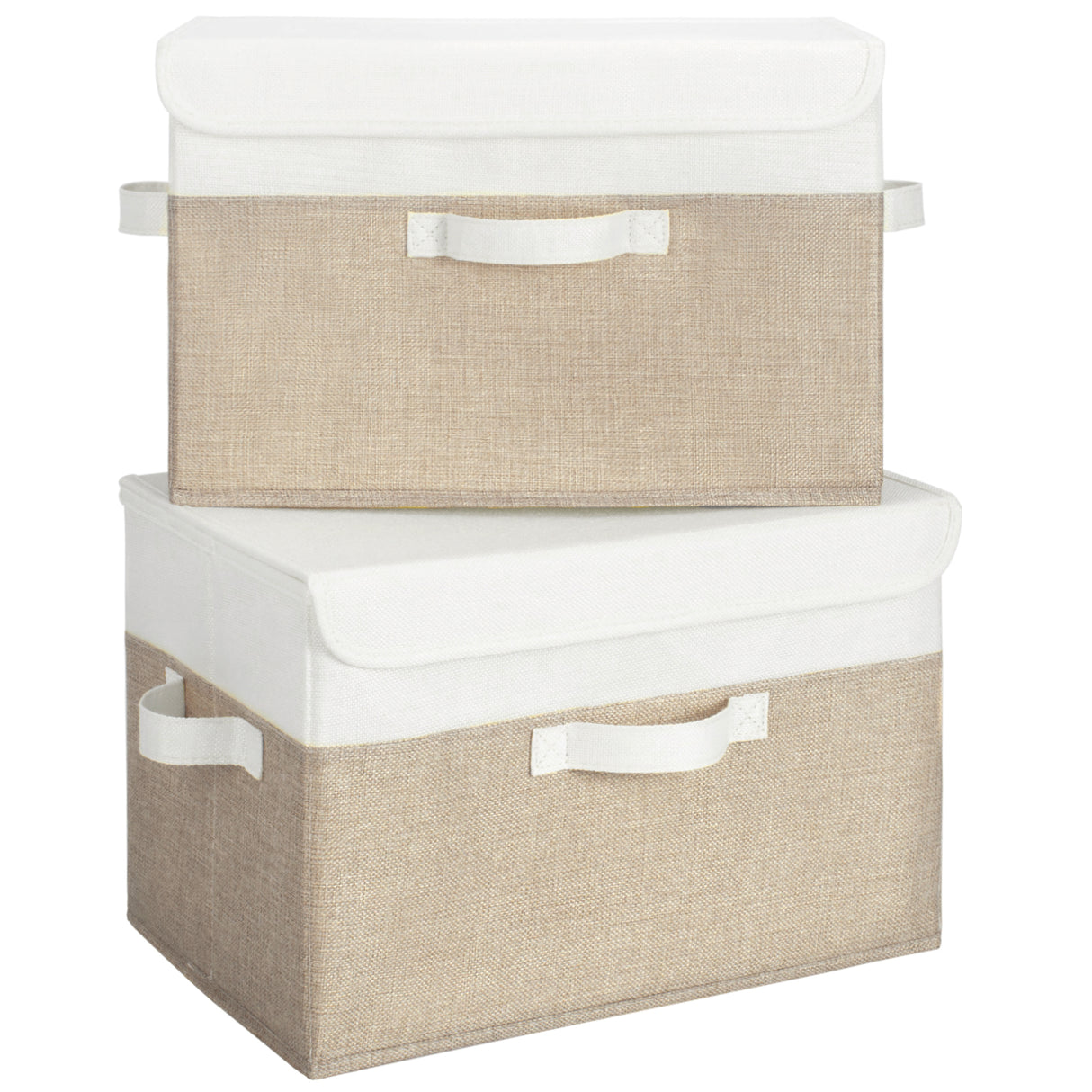 🍀Shelf Storage Bins with Lids, Pack of 2