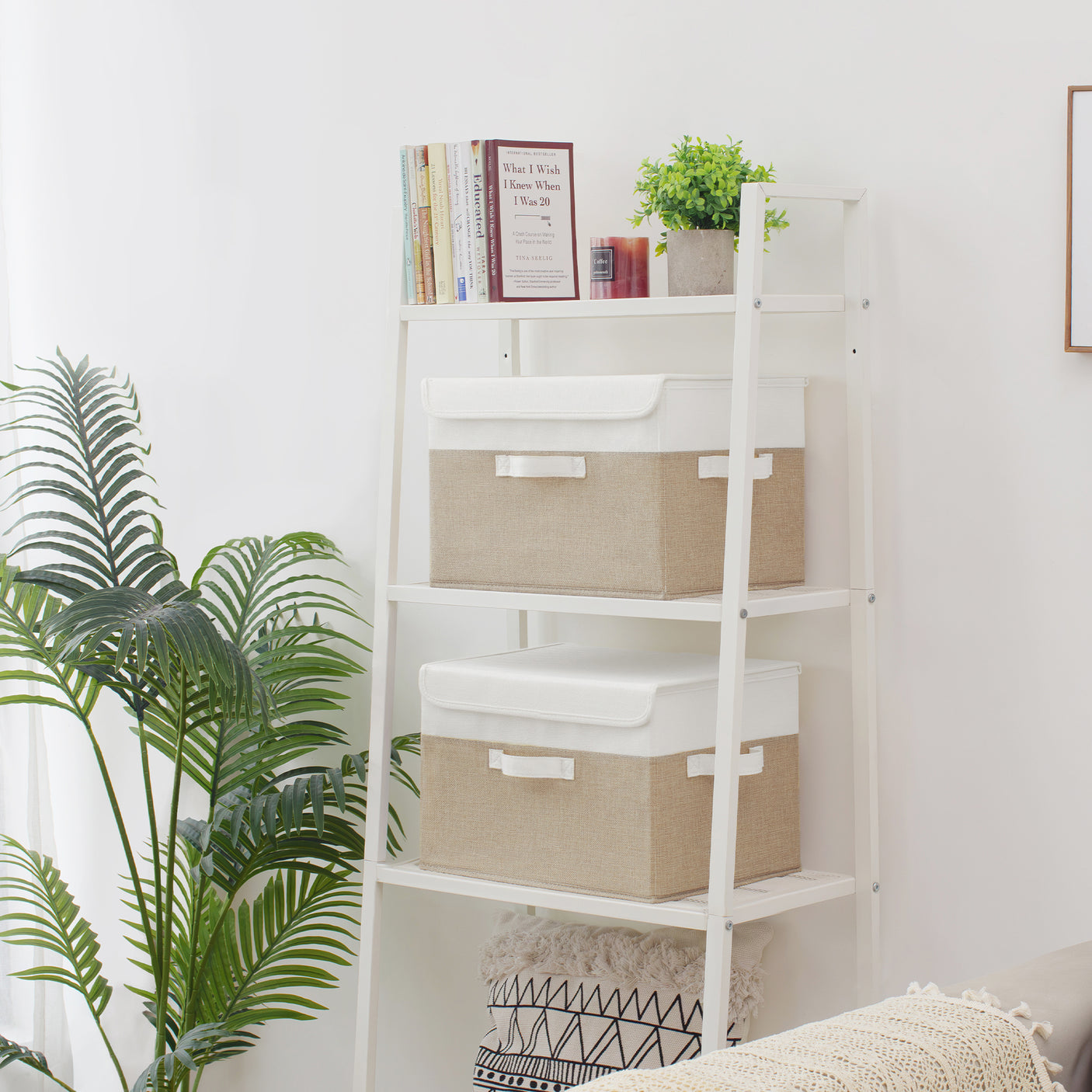 Storage Bins with Flip-up Lids
