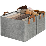 Storage Baskets with Metal Frame, 2 Pack