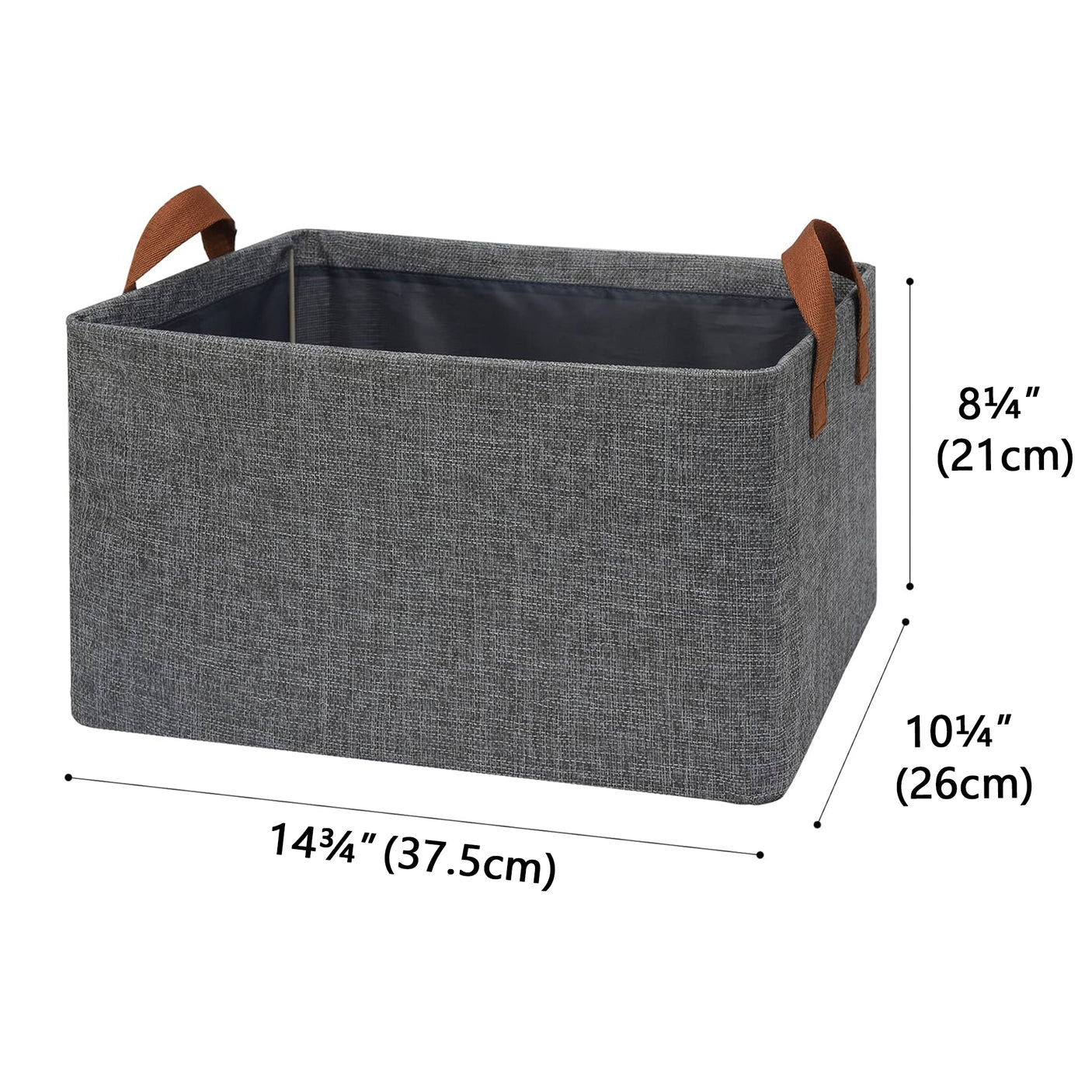 Storage Baskets with Metal Frame, 2 Pack