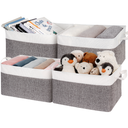Fabric Storage Bins with Metal Frame, 4 Pack