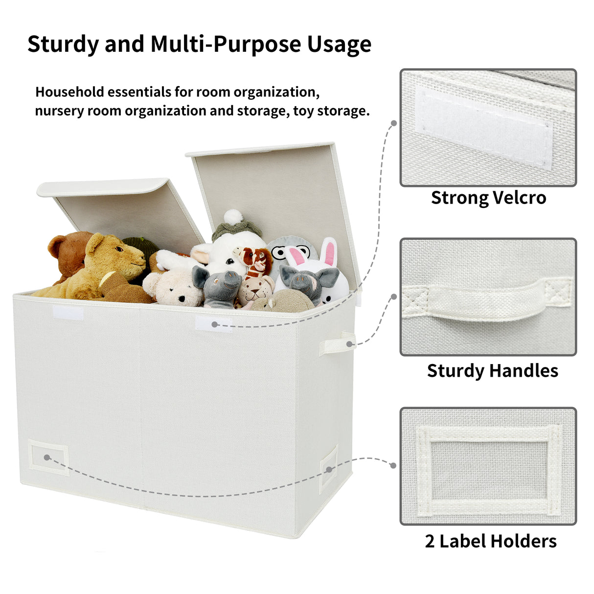 🍀Toy Storage Bins with Lids