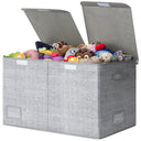 Large Storage Bins with Lids and Label Holder