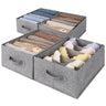 5-Grid Drawer Clothes Organizer, 4 Pack