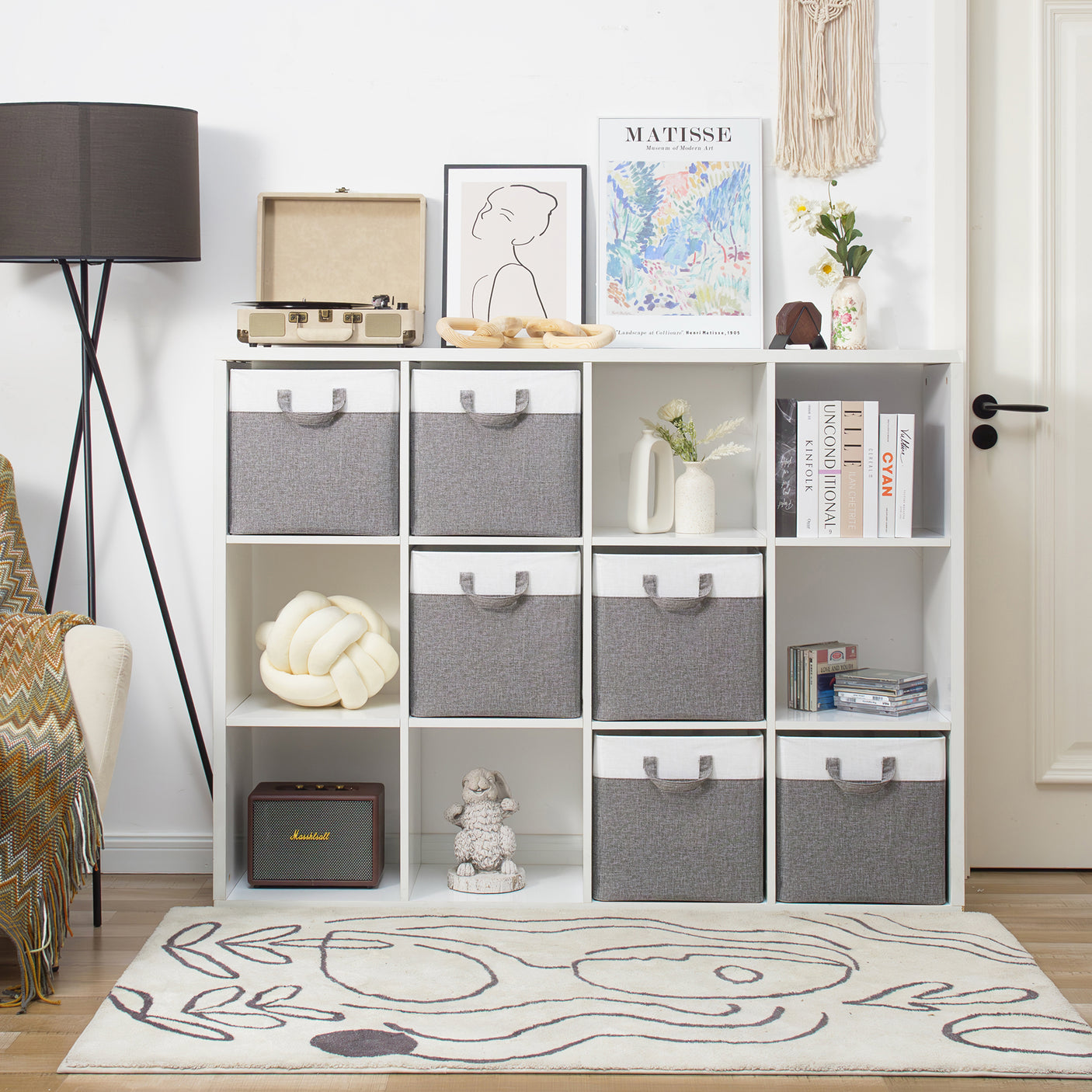 Cube Storage Bins with Metal Frame