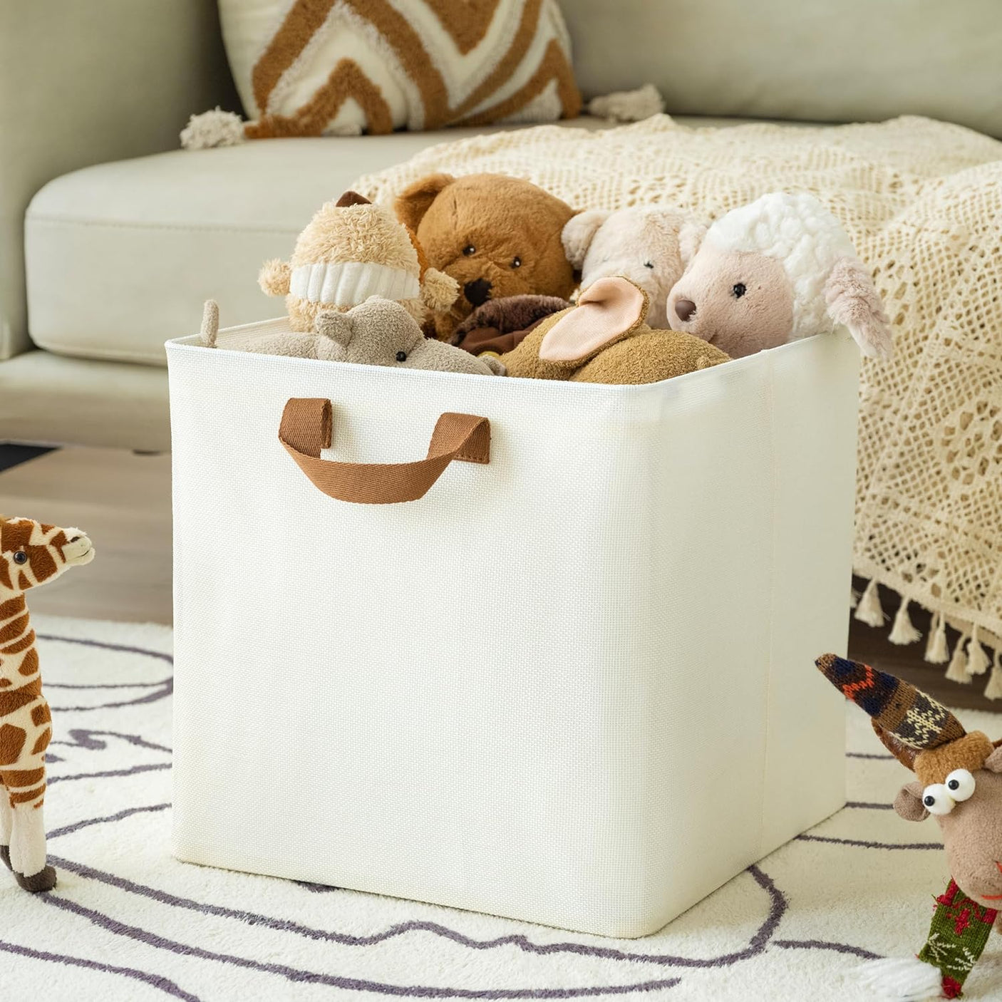 Cube Storage Bins with Metal Frame