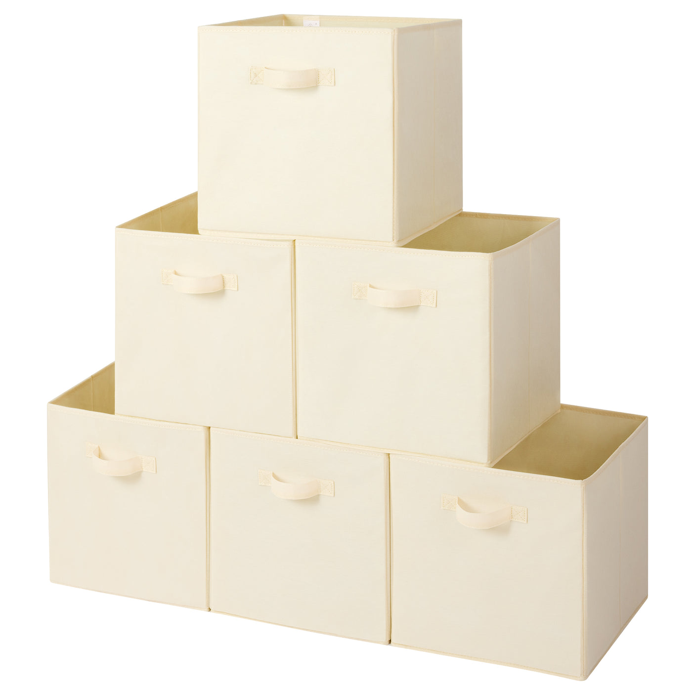 Fabric Cube Storage Bins with Handle, 6 Pack