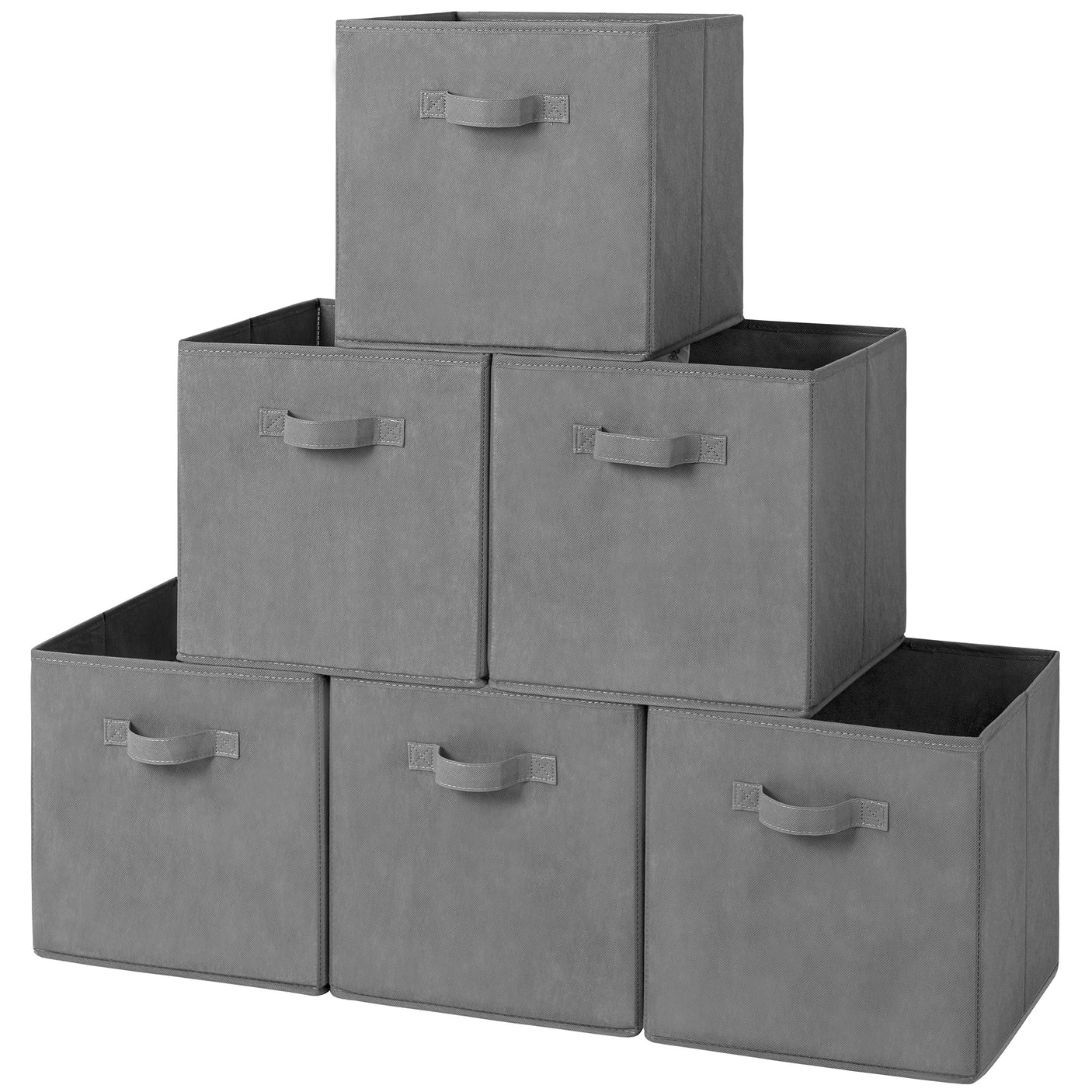 Fabric Cube Storage Bins with Handle, 6 Pack