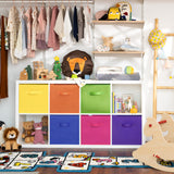 13 Inch Rainbow Colorful Cube Storage Bins, 6-Pack