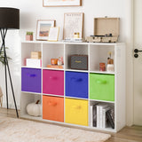 13 Inch Rainbow Colorful Cube Storage Bins, 6-Pack