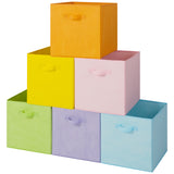 Fabric Cube Storage Bins with Handle, 6 Pack