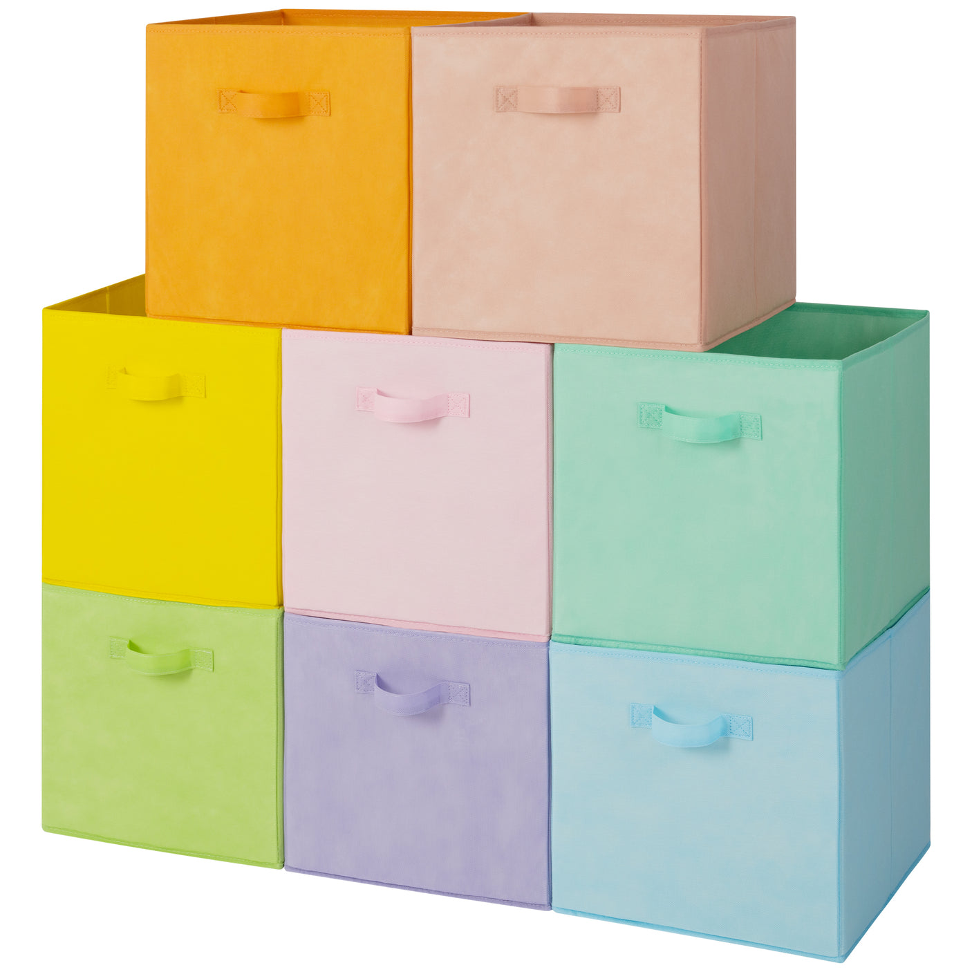 Fabric Cube Storage Bins with Handle, 8 Pack