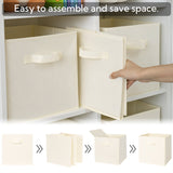 Fabric Cube Storage Bins with Handle, 8 Pack