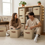 11 Inch Cube Organizers, Khaki, 6-Pack