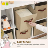 11 Inch Cube Organizers, Khaki, 6-Pack