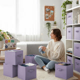 11 Inch Collapsible Cube Organizers, 6-Pack, Lavender Purple