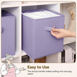 11 Inch Collapsible Cube Organizers, 6-Pack, Lavender Purple
