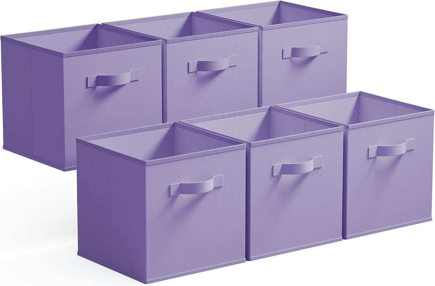 11 Inch Collapsible Cube Organizers, 6-Pack, Lavender Purple