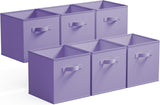 11 Inch Collapsible Cube Organizers, 6-Pack, Lavender Purple