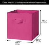 11 Inch Cube Storage Bins for Shelves, 6-Pack, Pink Gradient