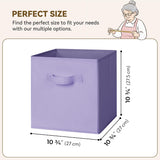 11 Inch Cube Storage Bins for Shelves, 6-Pack, Purple Gradient