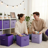 11 Inch Cube Storage Bins for Shelves, 6-Pack, Purple Gradient