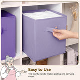 11 Inch Cube Storage Bins for Shelves, 6-Pack, Purple Gradient