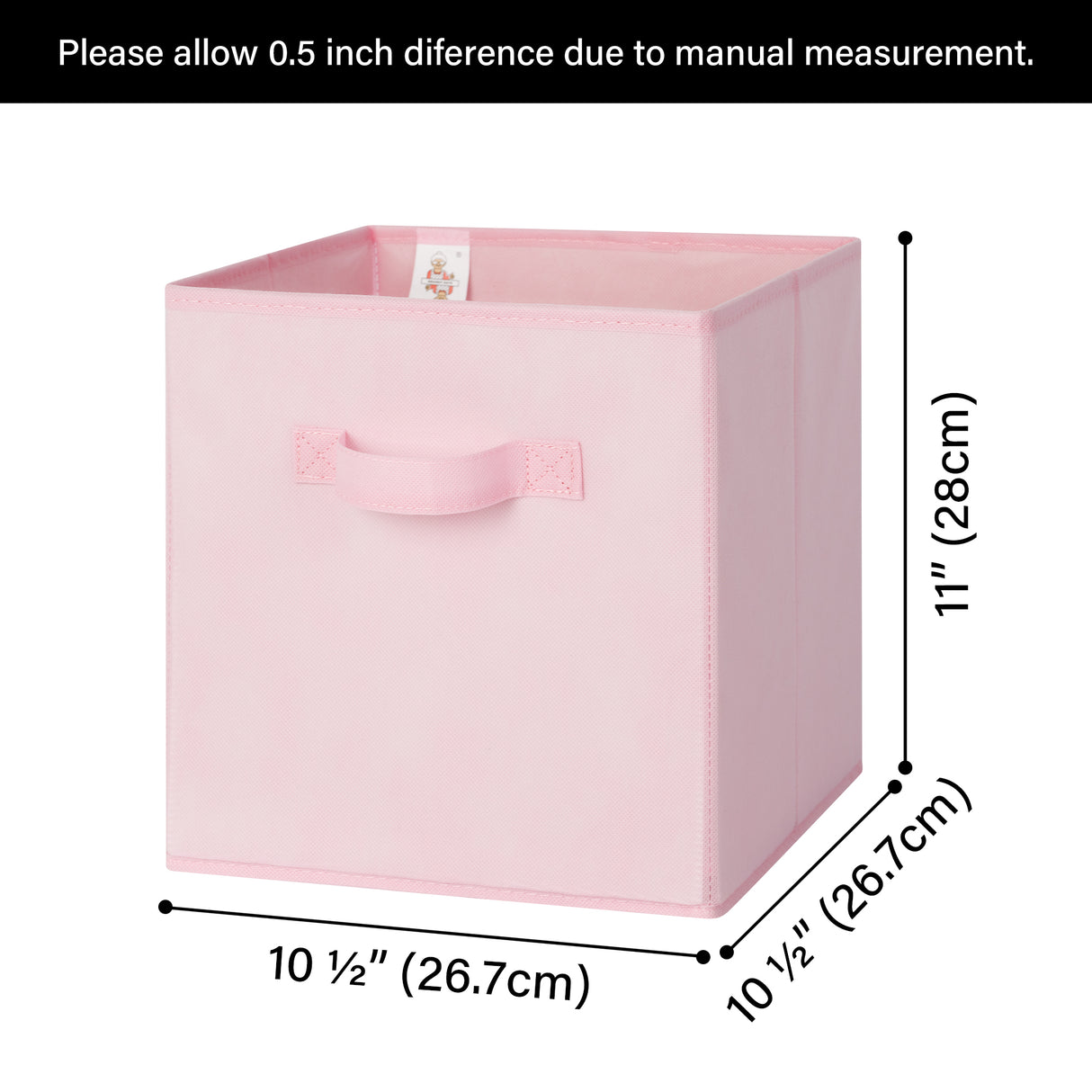 🍀Fabric Cube Storage Boxes 27x27 cm, Pack of 6